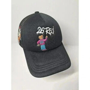26 Red 26red Brand "Twenty Six Red" Graffiti Cat SnapBack Skate Trucker Hat